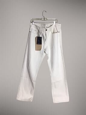 Blank NYC Mens 100% Cotton Cream Relaxed Straight fit Jeans Sz.33 NWT Streetwear